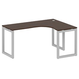 Metal System Quattro Стол криволинейный правый на О-образном м/к 50БО.СА-4 (R) Венге/Серый металл 1600*1200*750 - Фото предпросмотра