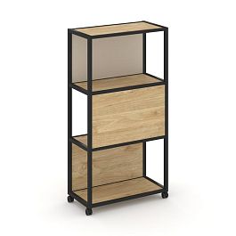 Shelf Mobile Стеллаж 4 уровня 1 секция VR.LT-STK-405.06 Тиквуд Светлый/Металл Черный/W-04 600*400*1523 - Фото предпросмотра