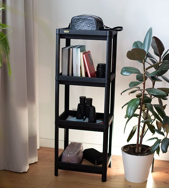 Стеллаж Sheffilton SHT-SS25-4 черный - Вид 8