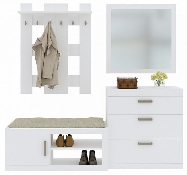 Стенка для прихожей Toivo ТОЙ-ПР 9 Белый - Вид 1