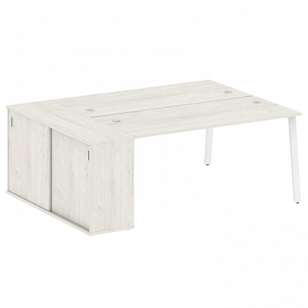 Рабочая станция "Metal System" БА.РС-СШК-1.4 дуб наварра/белый - Вид 1