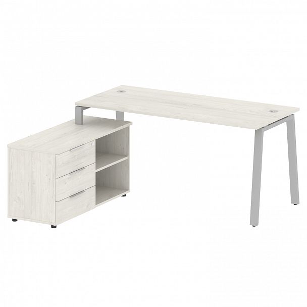 Рабочая станция "Metal System" БА.РС-СТС-2.4 дуб наварра/серый - Вид 2