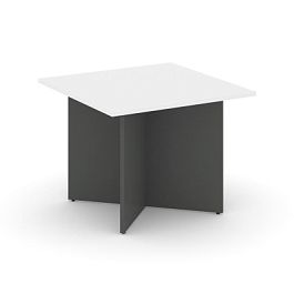 Стайл Проджект Стол переговорный квадрат. SN-D.SPRG-003 Белый/Антрацит NEW 980*980*750 - Фото предпросмотра