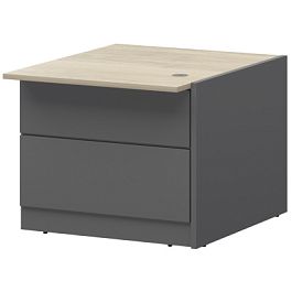 Модуль завершающий низкий левый СМР-11.8 Графит/Кронберг 825x1000x750 Ресепшен Смарт - Фото предпросмотра