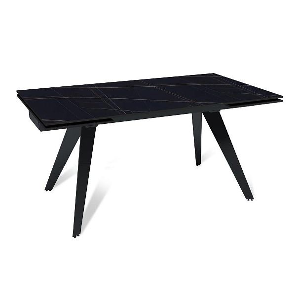 Стол раскладной Rhein (160+40+40), керамика матовая Black gold - Вид 1