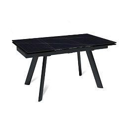 Стол раскладной Stone (140+40+40), керамика матовая Black Gold - Фото предпросмотра