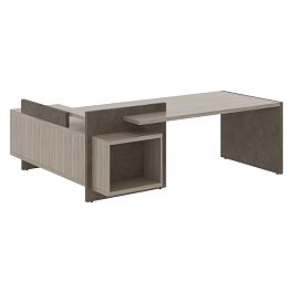 Стол СФ-531202 Дрифтвуд /Бетон чикаго темно-серый 2200х1996х840 WOOD&STONE - Фото предпросмотра