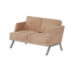 Aldo Диван двухместный с декором из пуговиц ALDB-02L Timless 020/Металл Серый 1430*875*890 - Фото предпросмотра