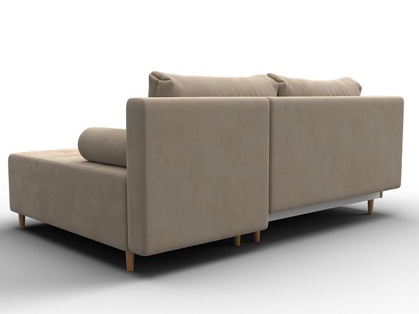 Диван угловой Лига-102 угол универсальный Велюр бежевый - Вид 5