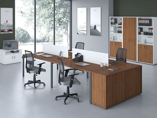 Стол для переговоров Trend Metal 120x123,6x75 дуб феррара - Вид 16