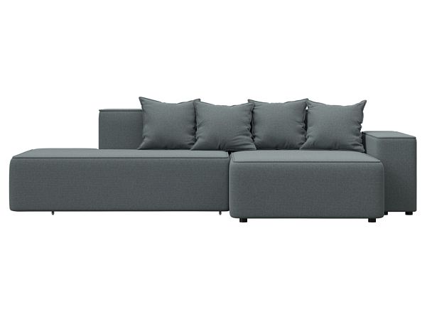 Диван угловой Лига-079 угол правый Рогожка серый - Вид 1