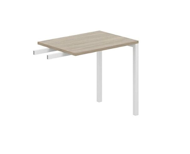 Брифинг-приставка Sigma 800х600х750  / профиль: 40х40 белый; столешница: дуб темный - Вид 1