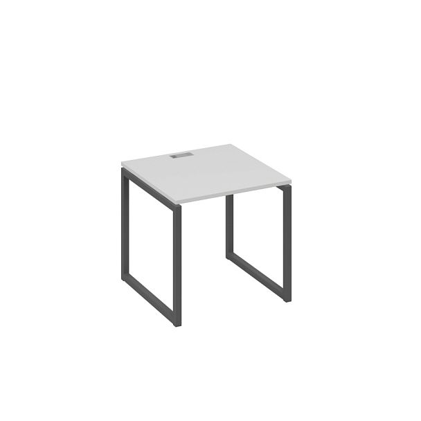 Стол письменный на металлокаркасе QUATTRO A4 А4 Б4 021 БП серый / металлокаркас антрацит - Вид 1
