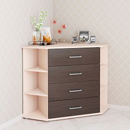 Комод Катрин 7 (770*790*770) дуб молочный/венге - Фото предпросмотра