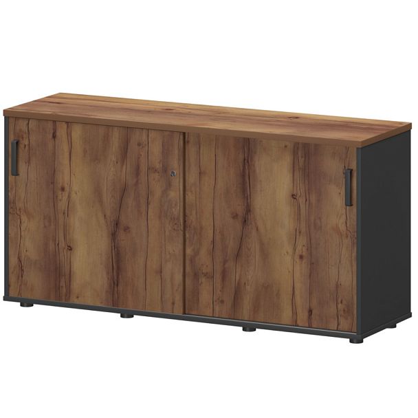 Тумба-купе СМТ-15.7К Тип2 Графит/Таксония 1496x444x750 Смарт - Вид 1