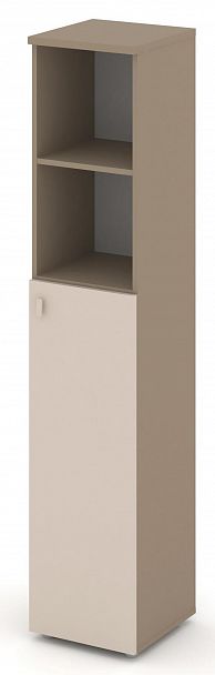Шкаф высокий узкий (1 средний фасад ЛДСП) "ESTETICA" ES.SU-1.6  Капучино - Вид 2