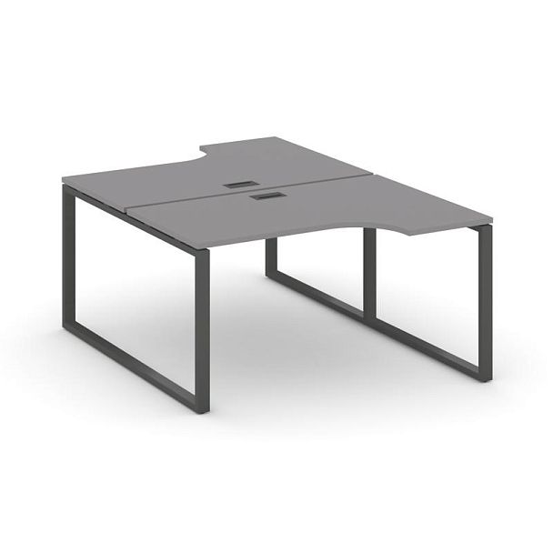 Стайл Проджект Рабочая станция эргономичная SN-6O.DRPA-001 Серый Пепел/Металл Антрацит 1380*1232/199 - Вид 1