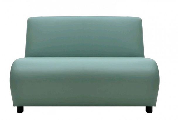 V-600 Клауд 2-х местный диван без подлокотников 110*75*78 oregon 36 голубой "Мягкая мебель для кабинета" ТК-001812000062 голубой - Вид 1