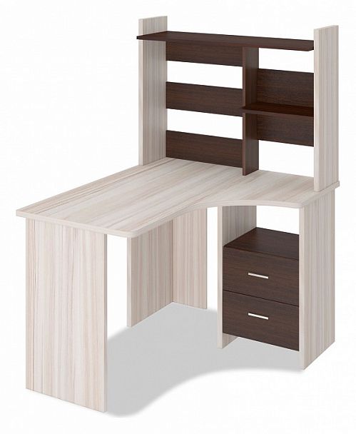 Стол компьютерный Домино Лайт СКЛ-Угл120+НКЛ-100 Венге/Карамель правый - Вид 1