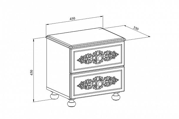 Тумбочка Ассоль АС-04 - Вид 7
