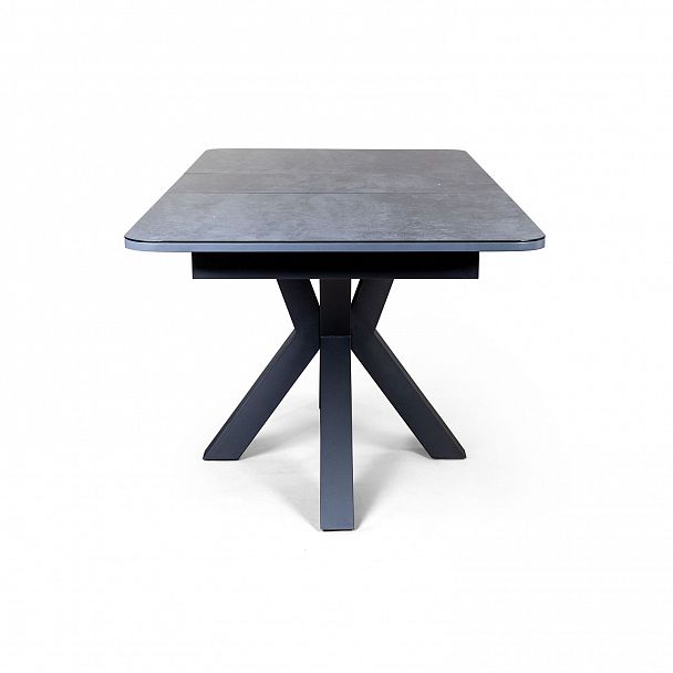 Стол раскладной Lincoln (160+40 см) глазурованное стекло черный - Вид 10