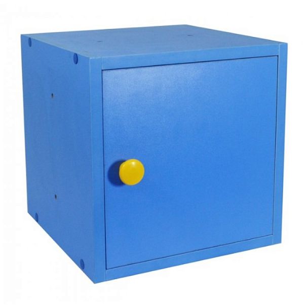 Модульный стеллаж Тетрис, с дверкой, ЛДСП цветной - Вид 1