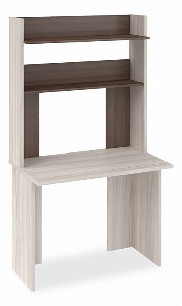 Стол компьютерный Домино Lite СКЛ-Прям100(без тумбы)+НКЛХ-100 Карамель/Шамони - Вид 1