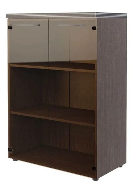 TORR TMC 85.2 Шкаф со стеклянными дверьми и топом Torr кабинет руководителя  венге магия - Вид 1
