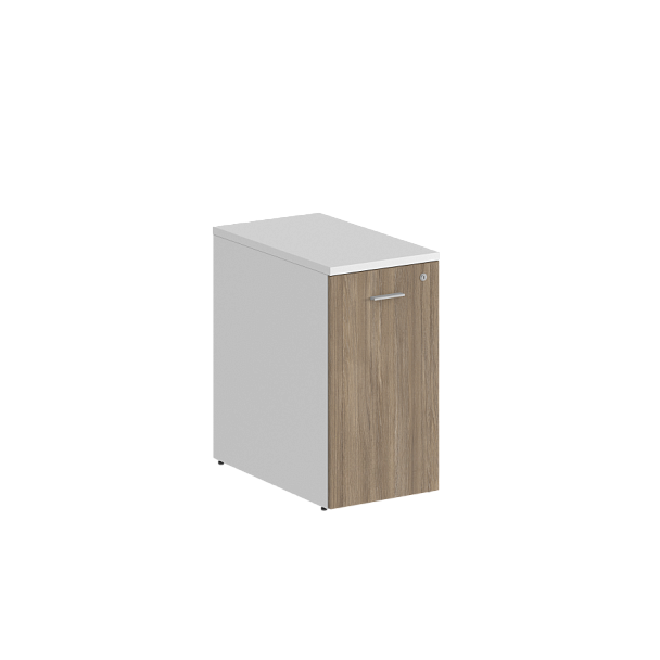 Тумба-органайзер Sigma 400х700х750 / корпус белый, фасад дуб темный - Вид 1