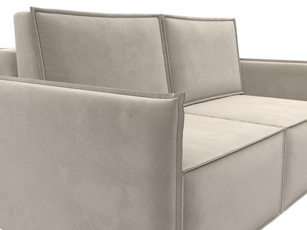 Диван прямой Либерти мини Микровельвет бежевый - Вид 4