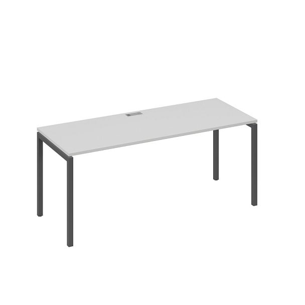 Стол письменный на металлокаркасе DUE A4 А4 Б2 016 БП серый / металлокаркас антрацит - Вид 1