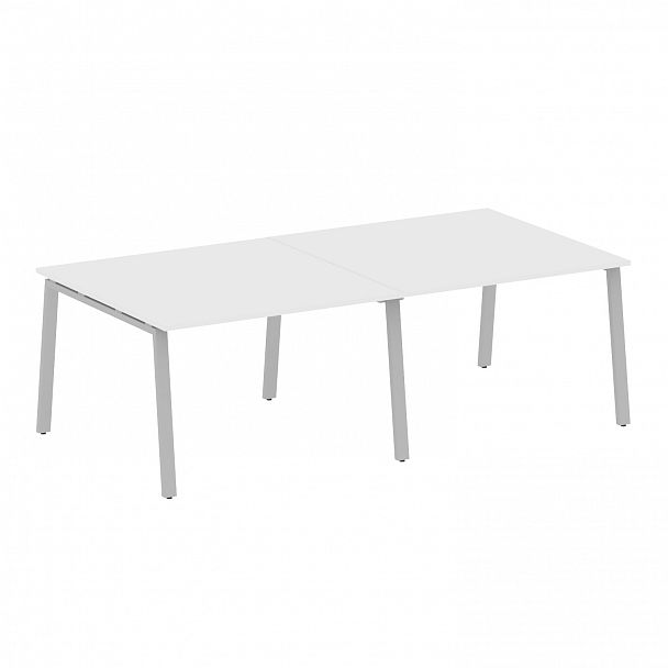 Стол для переговоров "Metal System" БА.ПРГ-2.2 белый/серый - Вид 1