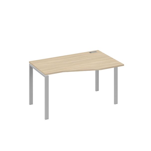 Стол эргономичный правый "Техно" на металлокаркасе UNO A4 А4 Б1 064 БП дуб скандинавский / металлокаркас серый - Вид 1