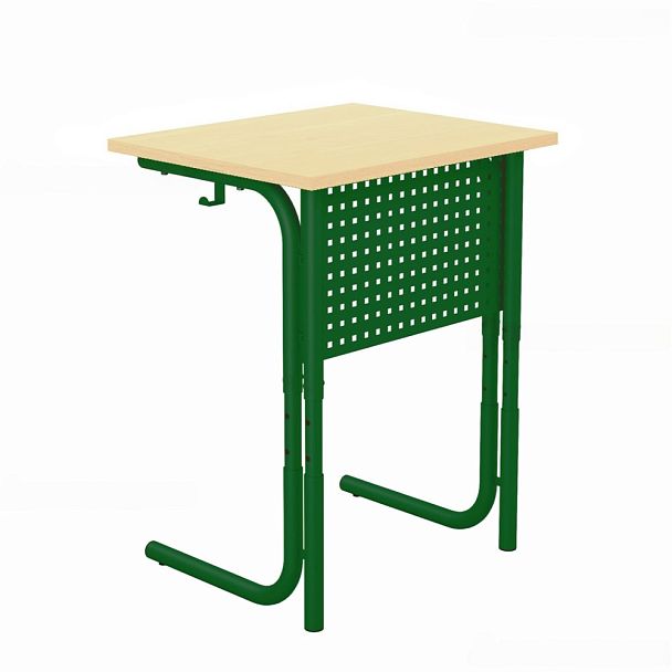 Стол ученический 101РП, 1-местный, регулируемый (экран-перфорация) на круглой трубе (м/к Красный, Синий, Зеленый), гр.4-6 - Вид 2