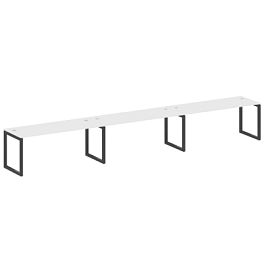 Metal System Quattro Р. ст. на 3 раб. места на О-образном м/к 50БО.СМ-3.5 Белый/Антрацит металл 5400*720*750 - Фото предпросмотра