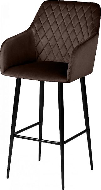 Комплект барных поворотных кресел Барли К, Confetti coffee/черный, 2 шт. - Вид 2