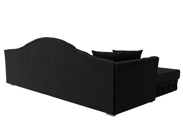 Диван угловой Артис левый угол Микровельвет черный - Вид 6