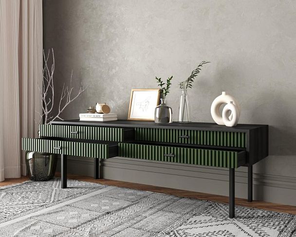 Консоль с двумя ящиками Emerson арт EM23/green/L - Вид 2