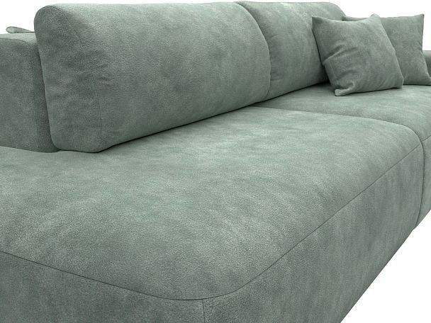 Диван прямой Лига-036 НПБ Модерн подлокотник справа Велюр зеленый - Вид 4