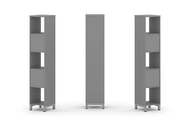 Стайл Проджект Набор стеллажа одностороннего, 5 ярусов SN.NS-511 Серый Пепел/Металл Серый 387*400*19 - Вид 1