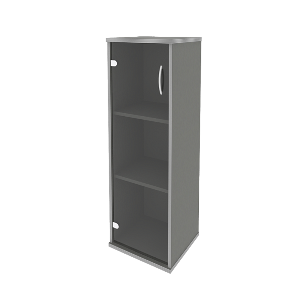 Riva Шкаф средний узкий левый А.СУ-2.4 (L) Металлик 404*365*1215 - Вид 1