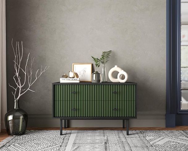 Комод с четырьмя ящиками Emerson арт EM05/green/L - Вид 4