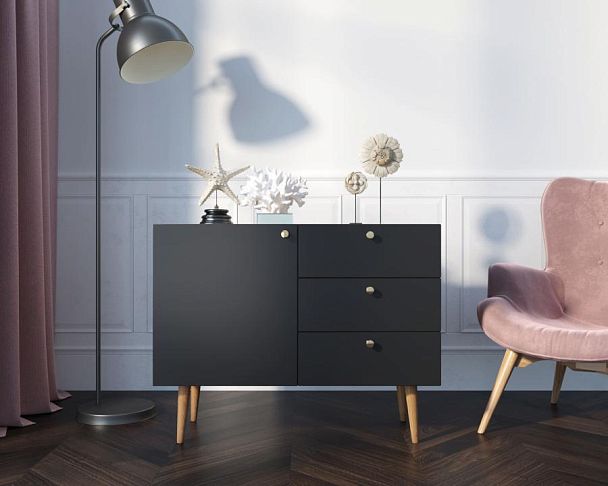 Комод Berber три ящика и дверка 33 принт арт BB34/Print_33 - Вид 4