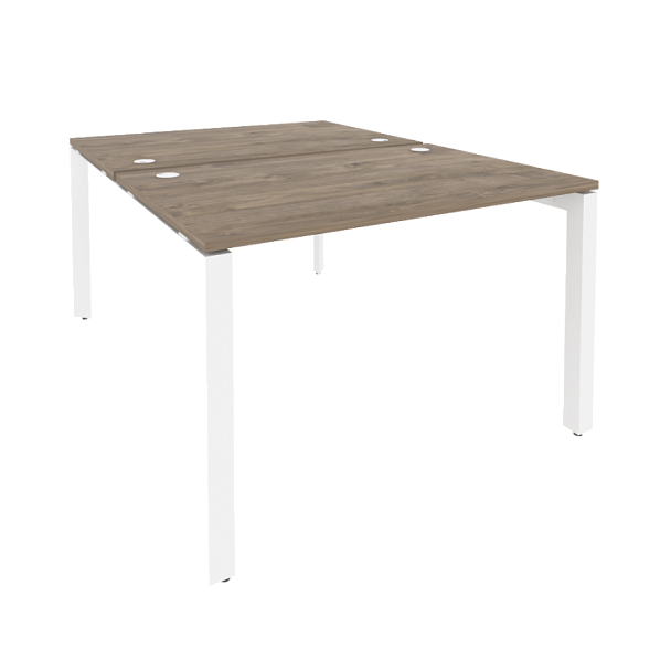 Onix Рабочая станция на П-образном м/к O.MP-D.RS-2.2.8 Тиквуд темный/Белый металл 1180*1635*750 - Вид 1