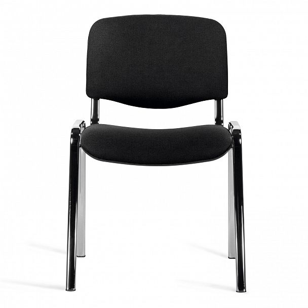 Стул STAFF "Iso Lite CF-008", хром, ткань черная (С-11), 532565, стопируемый - Вид 6