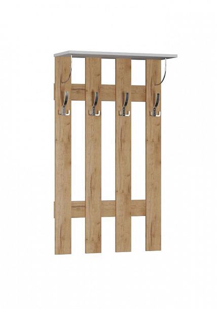 Ямайка Вешалка ЯПВ-1 (1185х700х260) дуб крафт золотой/белый - Вид 1