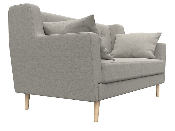 Диван кухонный прямой Брайтон 2 Рогожка бежевый - Вид 3