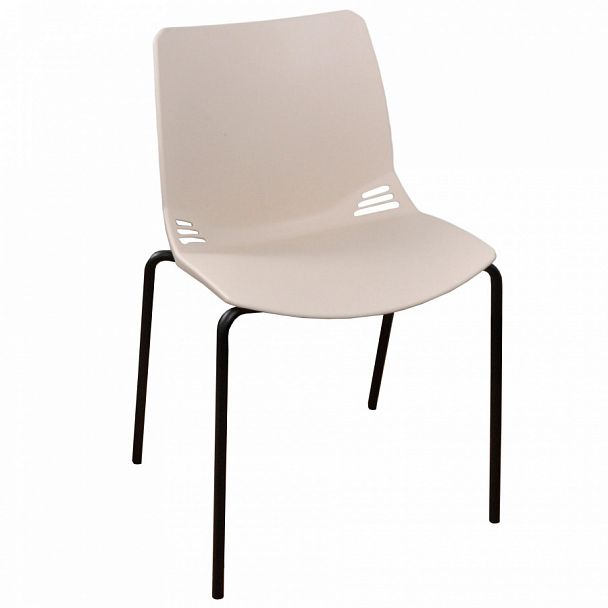 Стул Race (4 ножки) каркас Черный, белый, стопируемый - Вид 1