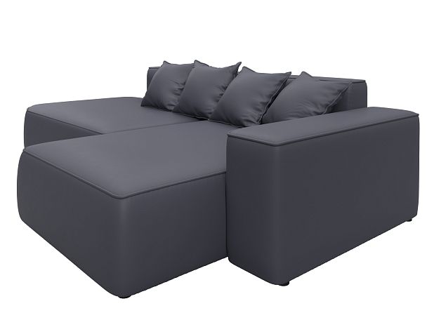 Диван угловой Лига-065 угол правый Экокожа серый - Вид 3