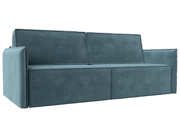 Диван прямой Либерти (полностью велюр бирюзовый) - Вид 1